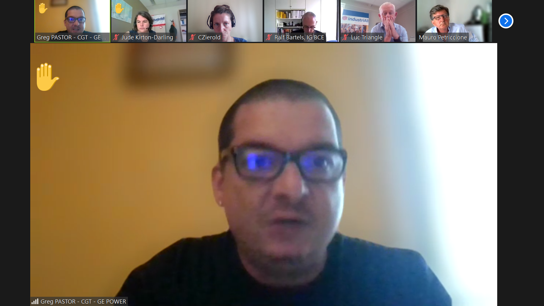 meeting of the industriAll Europe energy network